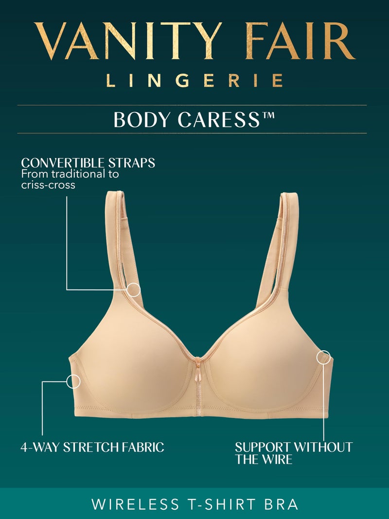 Vanity Fair Womens Body Caress Convertible Wirefree Contour Bra #72335 Bra,Damask Neutral,42C - Image 4